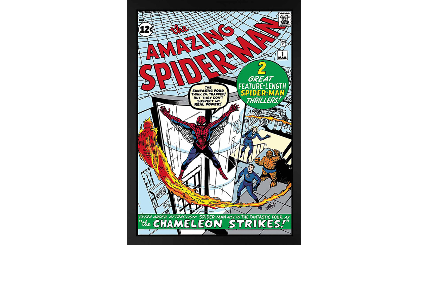 The Amazing Spider-Man: Spider-Man Meets the Fantastic Four. Signed by Stan Lee